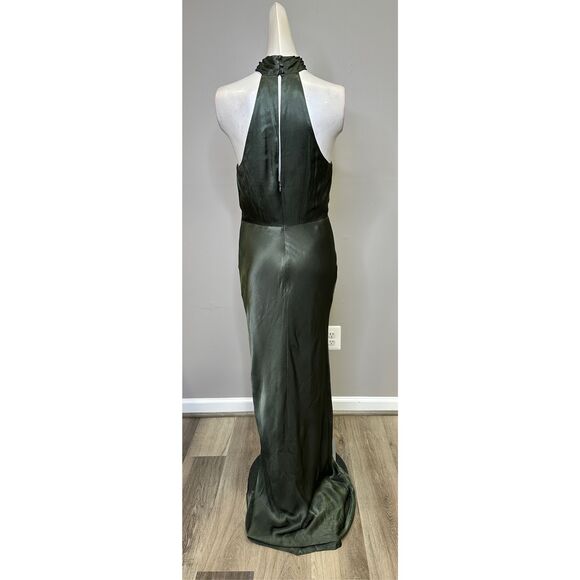 NWT Shona Joy La Lune High Neck Twist Maxi Dress in Forest Size 4 $395 - Picture 6 of 10